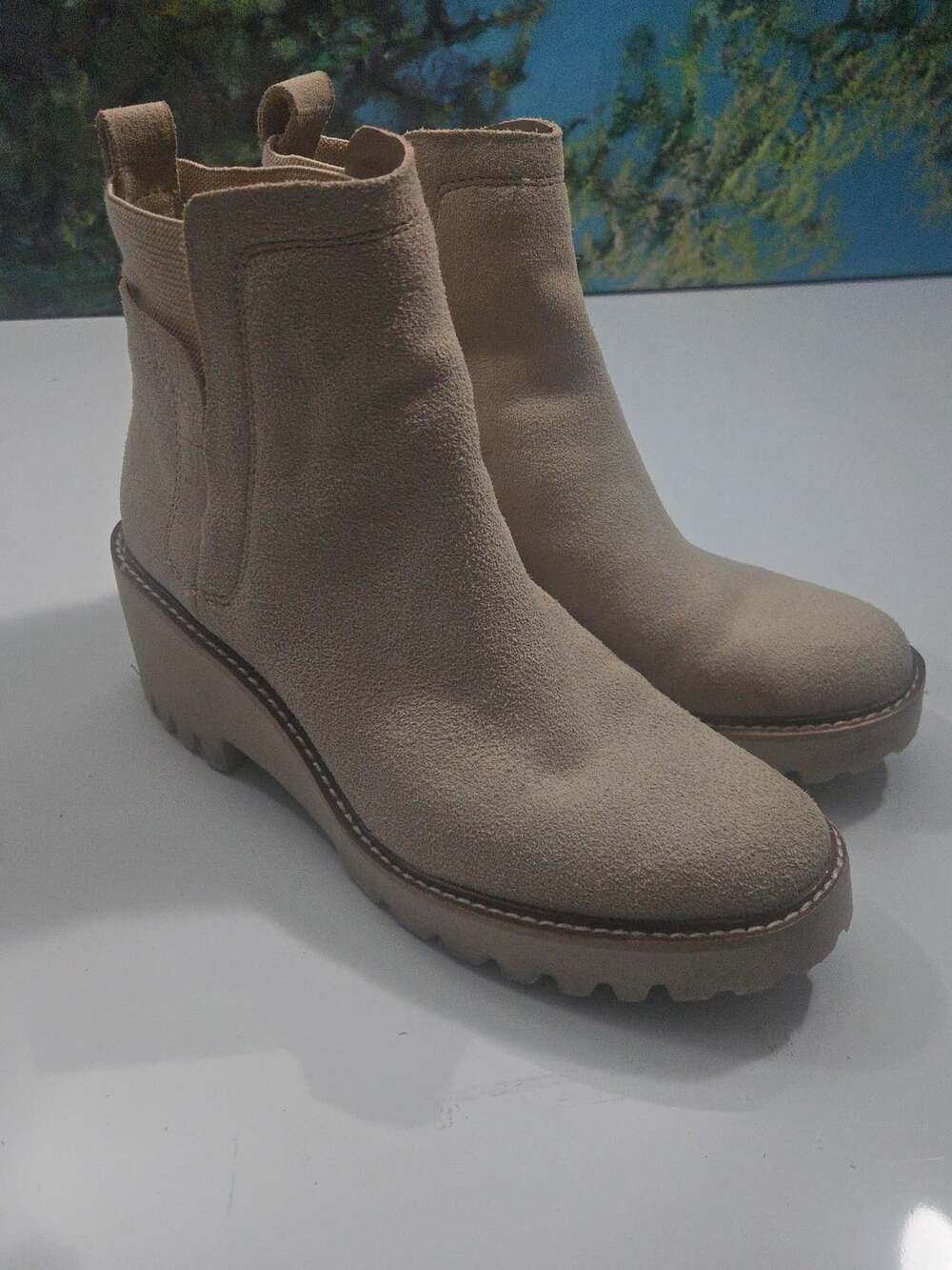 Dolce Vita Tan Trena Suede Ankle Boots